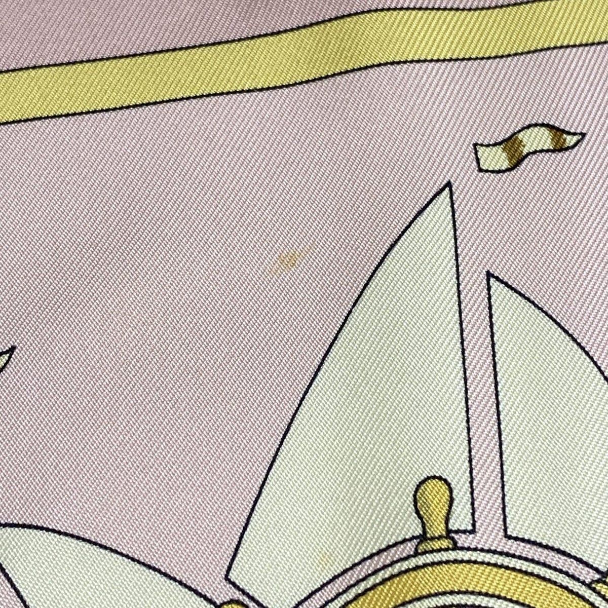 HERMES(エルメス) スカーフ カレ90 ピンク×ベージュ×マルチ L 