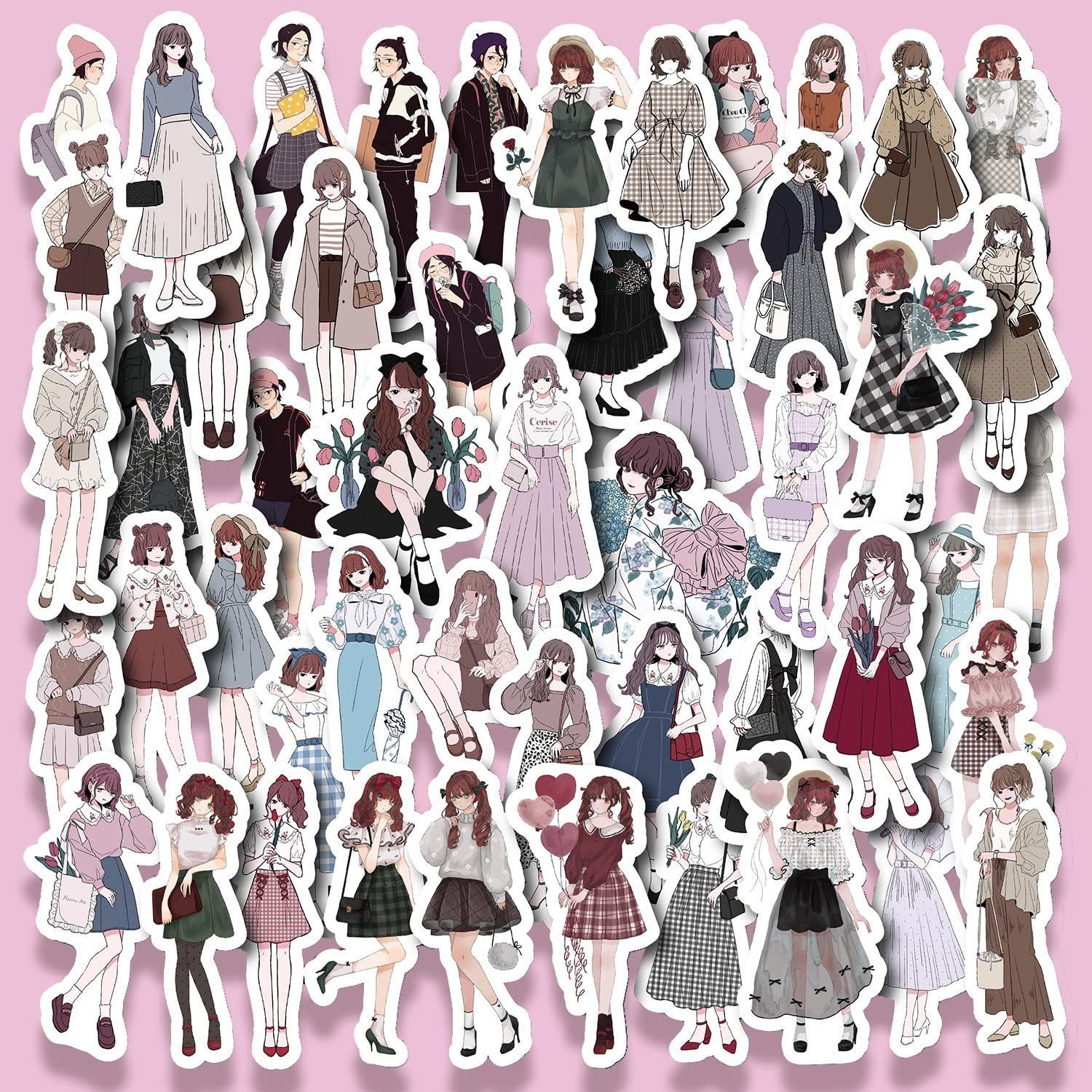 コNo.221＃ストリートガール(PET) コラージュステッカーシール女の子 