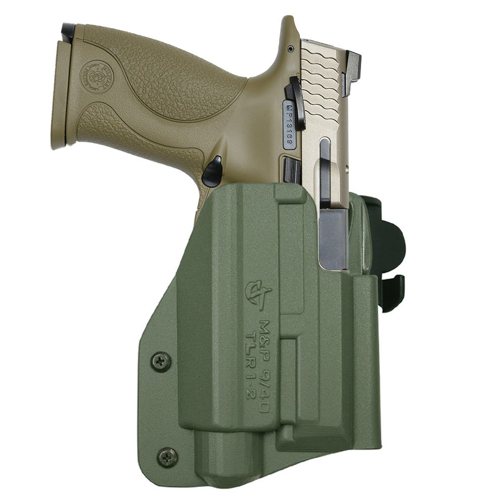 COMP TAC ホルスター Mu0026P9用 ウェポンライト対応 TLR-1/1s/2/2s、X300他 [ ODグリーン ]