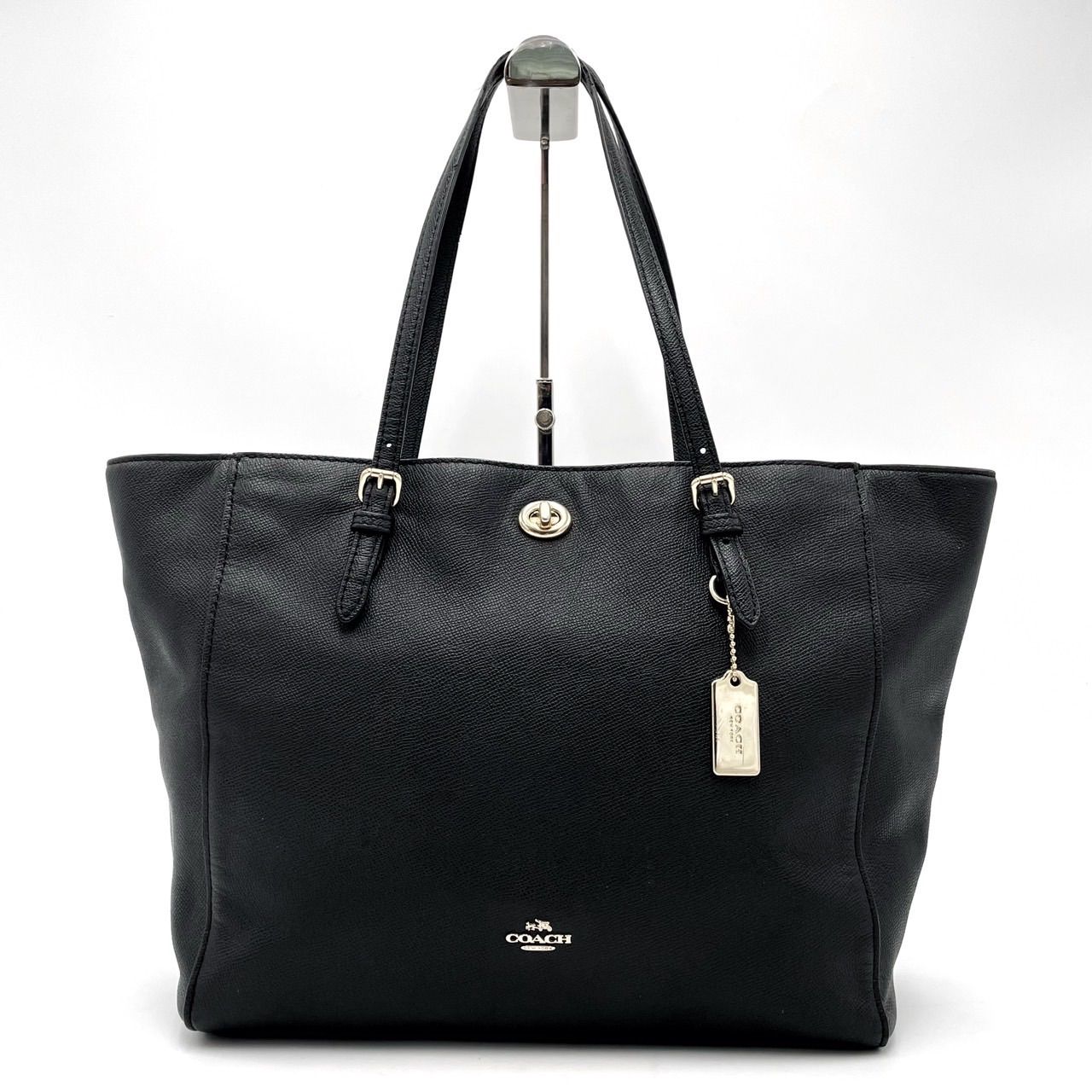 コーチ レザー トートバッグ 黒 コーチ レザートートバッグ 販売 中