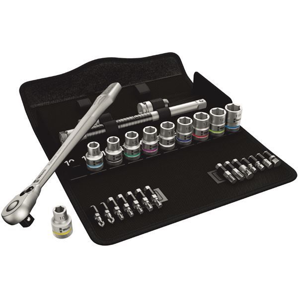 WERA ヴェラ 差込角1|2inch 28点組 ソケットレンチ セット 004078 工具 ツール DIY 作業工具 道具 レンチ