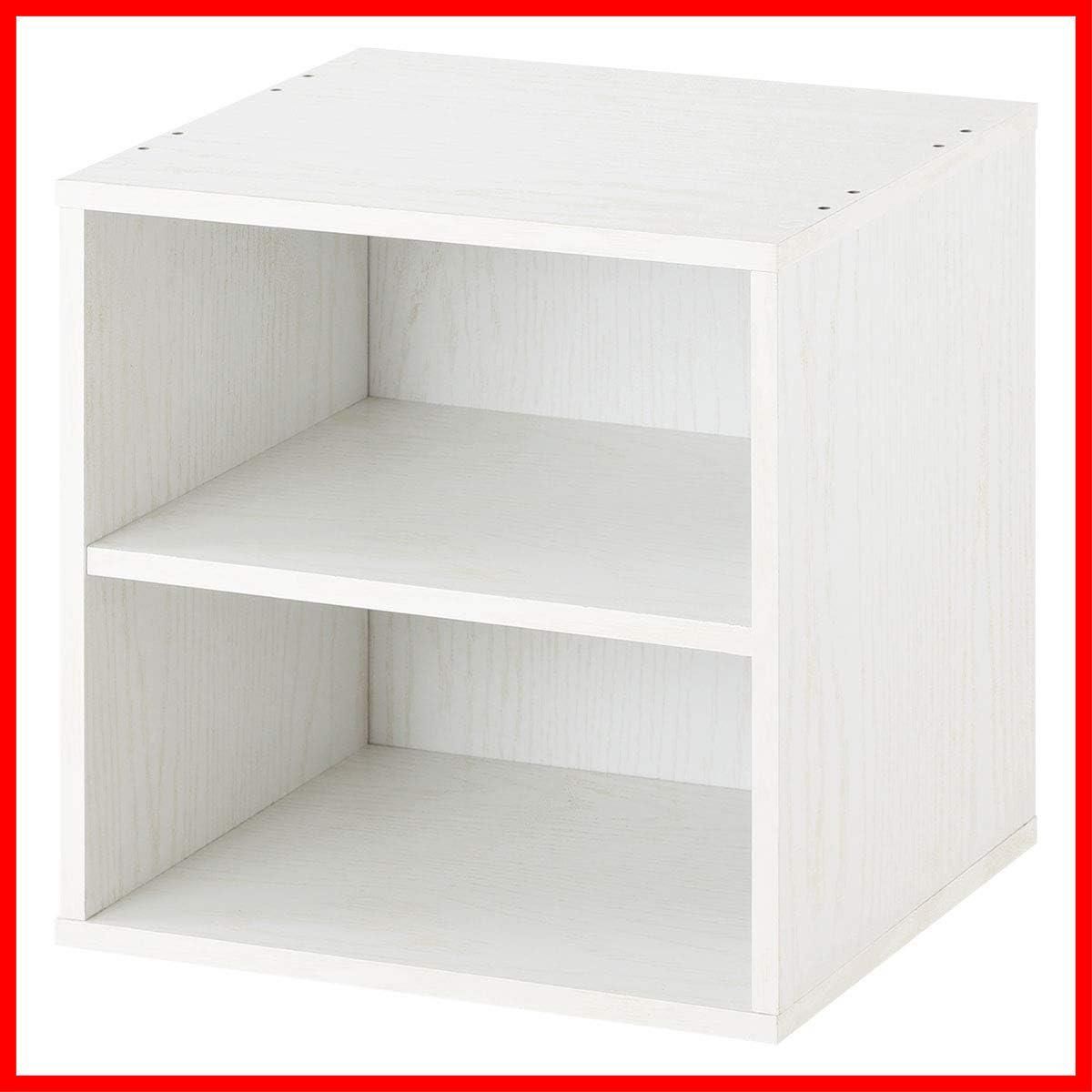 数量 キューブボックス 収納 木製 ボックス シェルフ 完成品 本棚 〔棚付きタイプ〕 ぼん家具 ホワイト