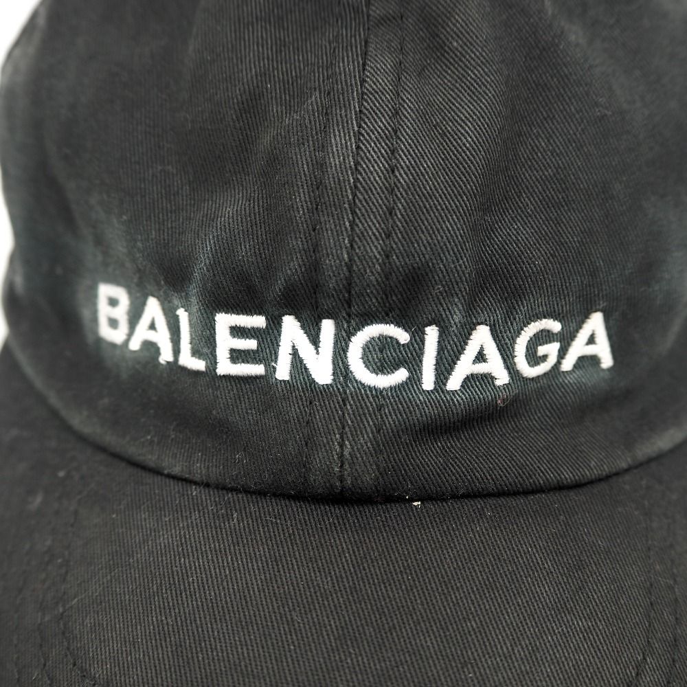 BALENCIAGA/バレンシアガ L 59 ロゴ コットン キャップ ブラック ユニ
