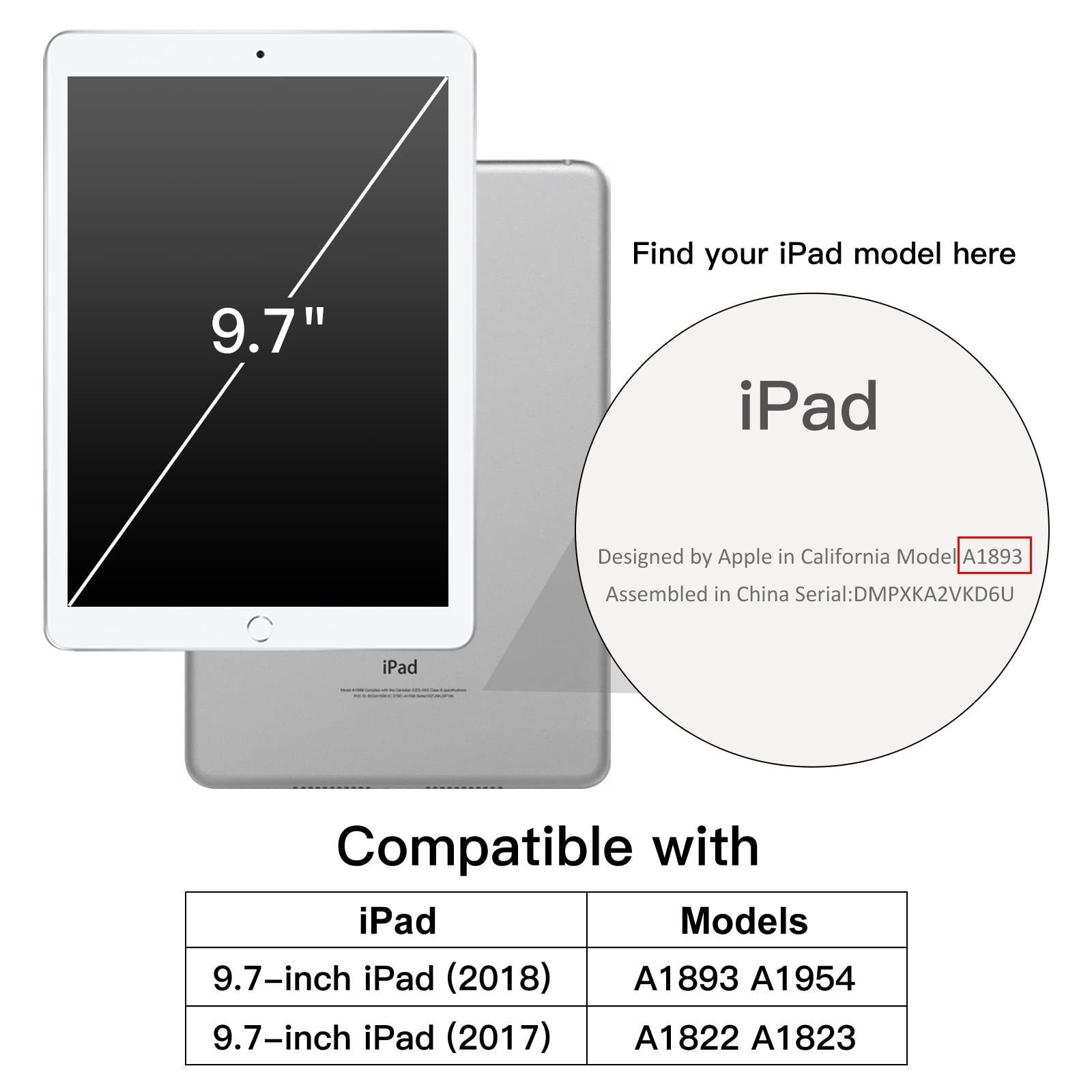 数量 Pencilホルダーとポケット付き タブレット保護カバー ビジネスフォリオ PUレザー マルチアングルの視聴 9 7インチ 2018 2017モデル 第6 5世代用 ケース 6 5 ブラック iPad JETech