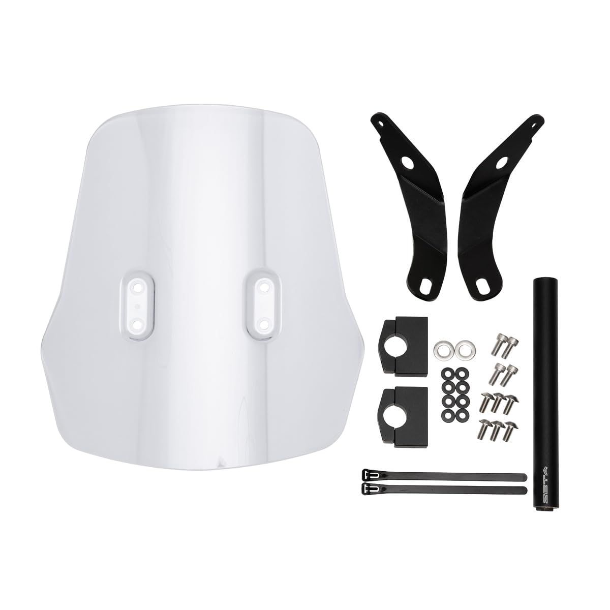 ジータレーシング ZETA RACING クロスカブ110 JA45 13-21 アドベンチャー ウィンドシールド スタンダードスクリーン ライトスモーク スクリーン上下反転 モバイル機器取付け マウントバー標準装備 角度 無段階調整 ロングツ