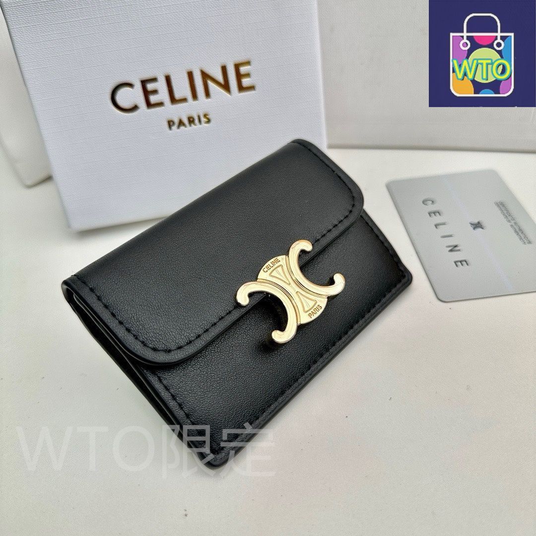 今日 Celine セリーヌ 新しい凱旋門カードホルダー 頭層牛皮で仕上げ精緻でファッショナブル