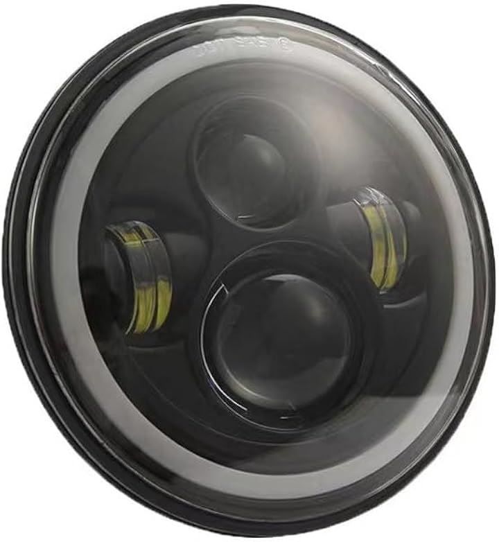 新品InZaccaZ LED ヘッドライト 7インチ H4 イカリング 単品 1個 汎用 デイライト リングライト 切り替え プロジェクター バイク ハイビーム ロ