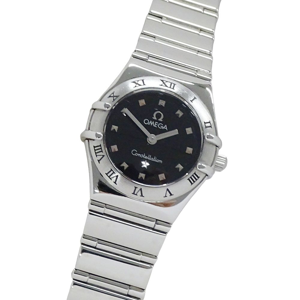 オメガ OMEGA コンステレーションミニ マイチョイス 1561.51 時計 レディース ブランド クオーツ QZ ステンレス SS シルバー ブラック 磨き済み