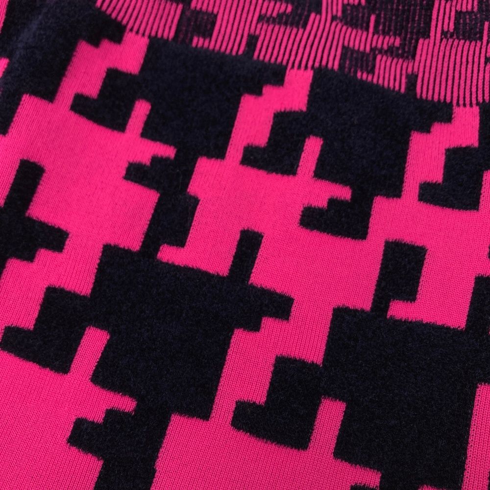 ゴルフ サイズ：38 ARCHIVIO アルチビオ ニットスカート 千鳥柄 ピンク