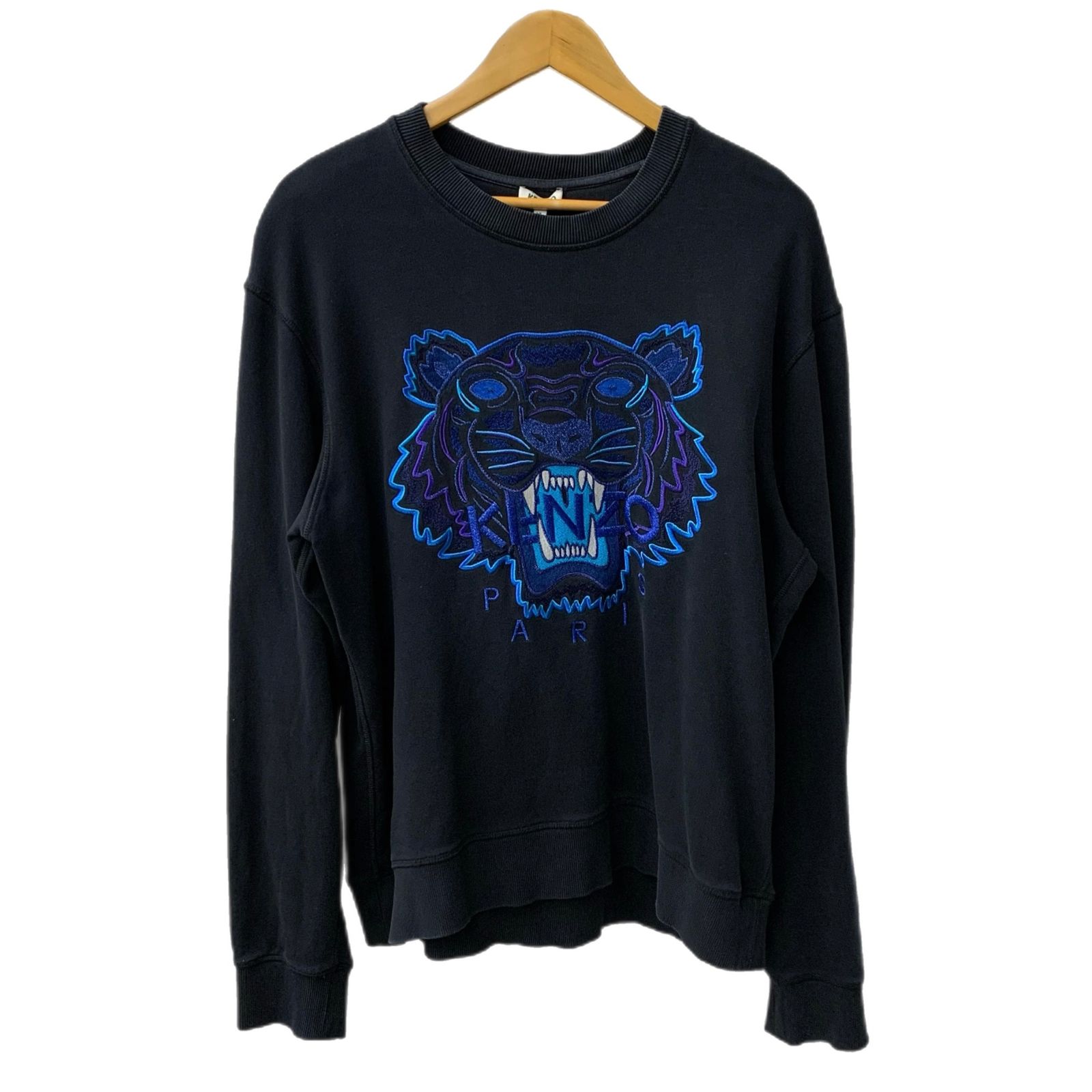 【美品】KENZO トラデザイン ブラック スウェット L KENZO ケンゾー 国内正規品 TIGER タイガー スウェット
