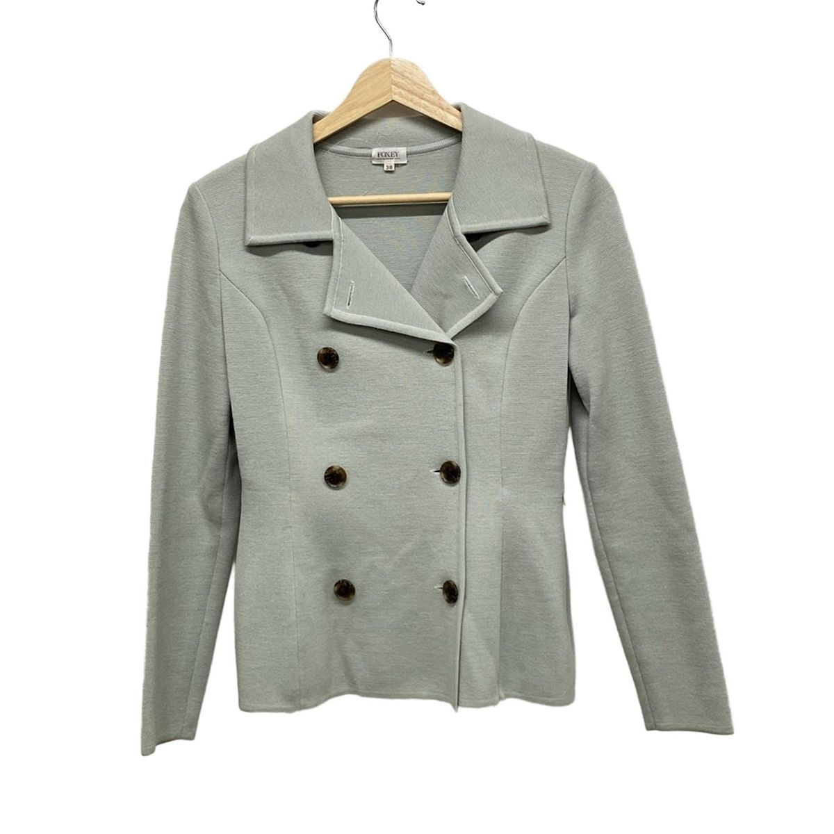 【美品】FOXEY フォクシー　ノーカラー　メッシュ切替ジャケット　グレー　38 楽天市場】foxey ジャケットの通販