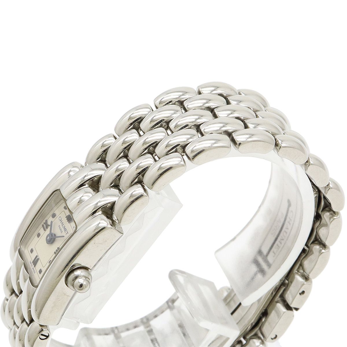 CHAUMET ショーメ ケイシス スクエア シルバー文字盤 SS レディース QZ