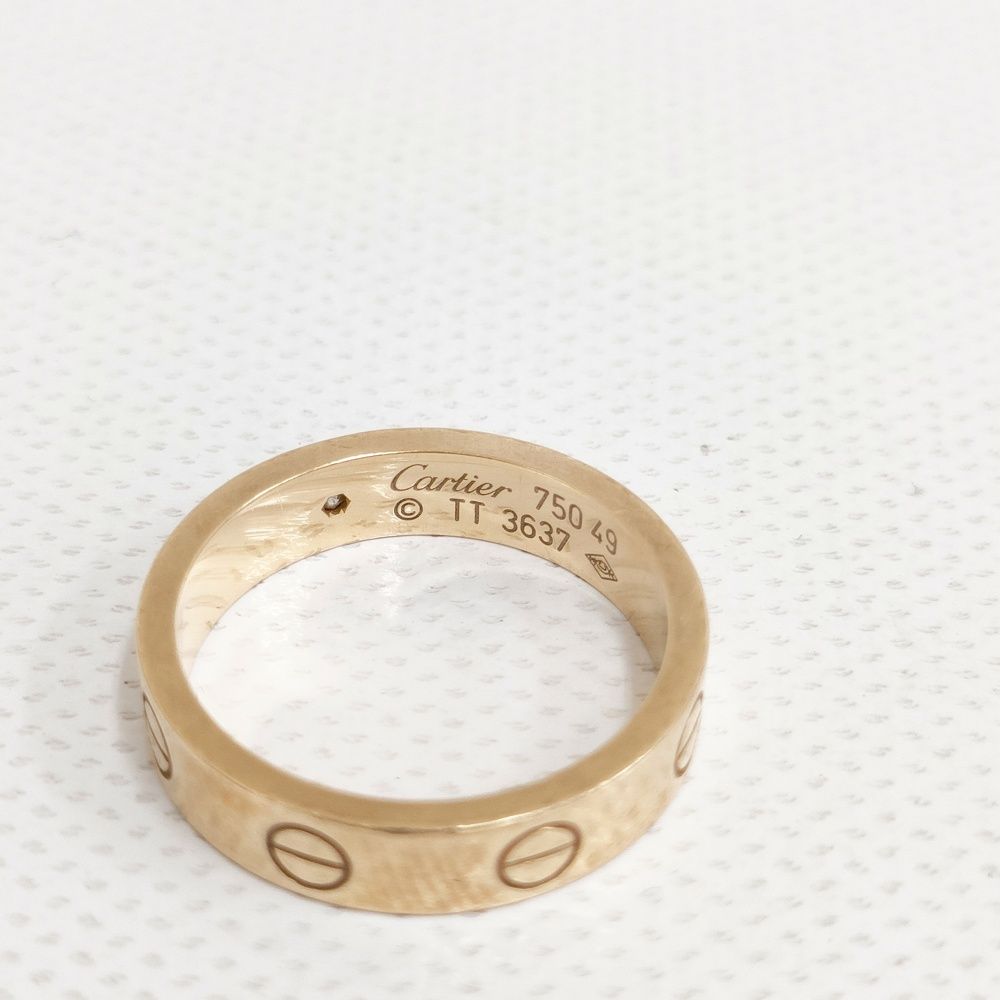 CARTIER LOVEリング ミニラブ イエローゴールド ダイヤ K18