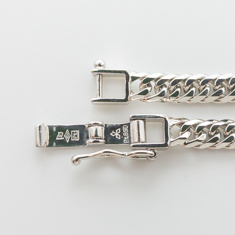 Pt850プラチナ ブレスレット 喜平6面Wカット 30.3g 18cm ユニセックス