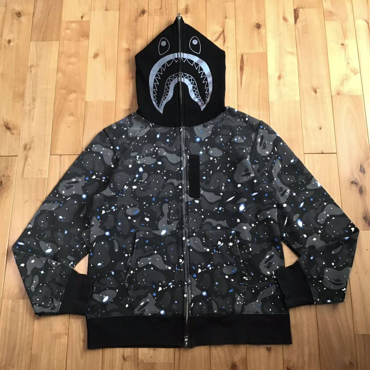 ☆蓄光☆ Space camo シャーク パーカー Lサイズ shark full zip 