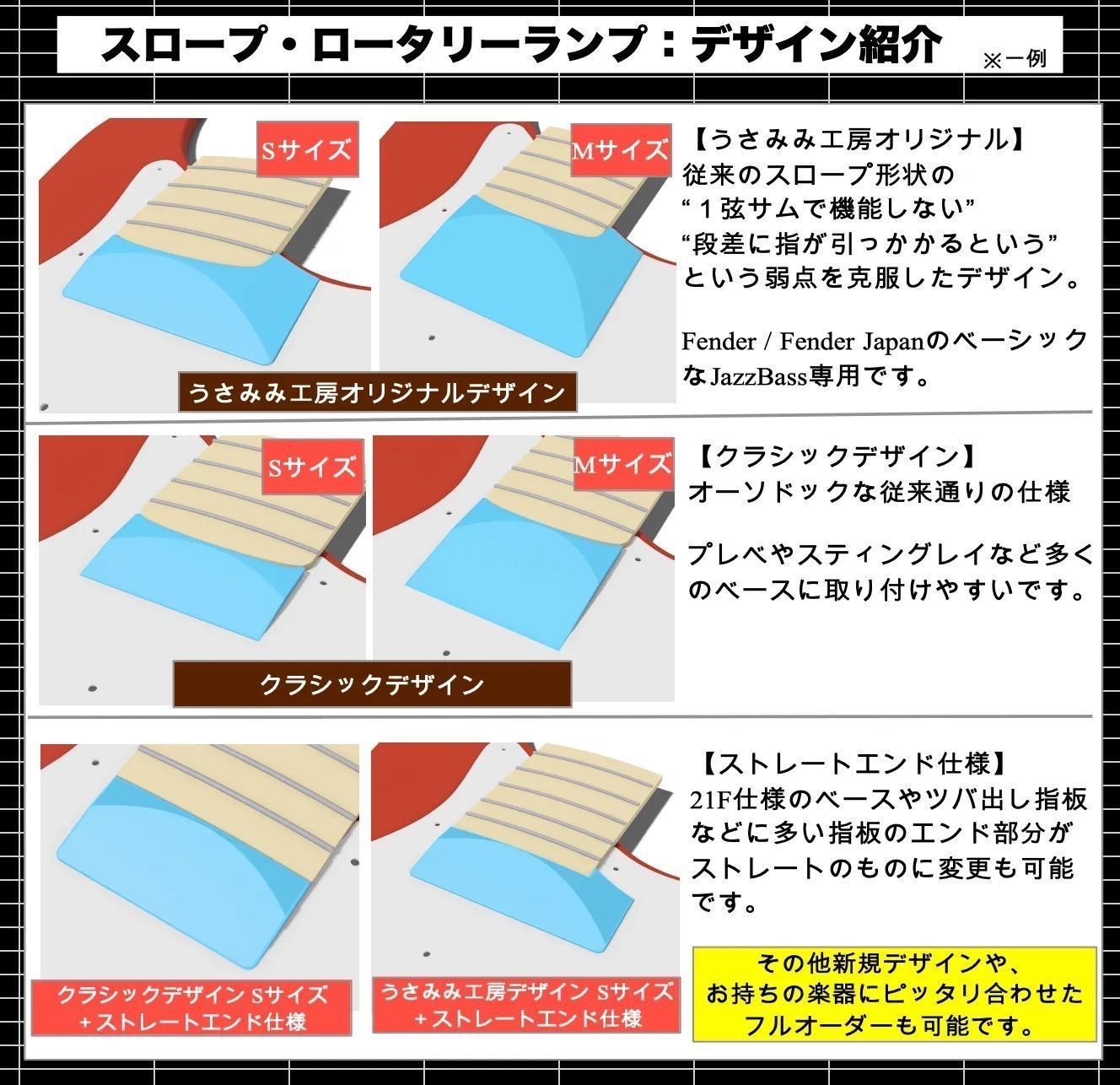 Sサイズ Fender系