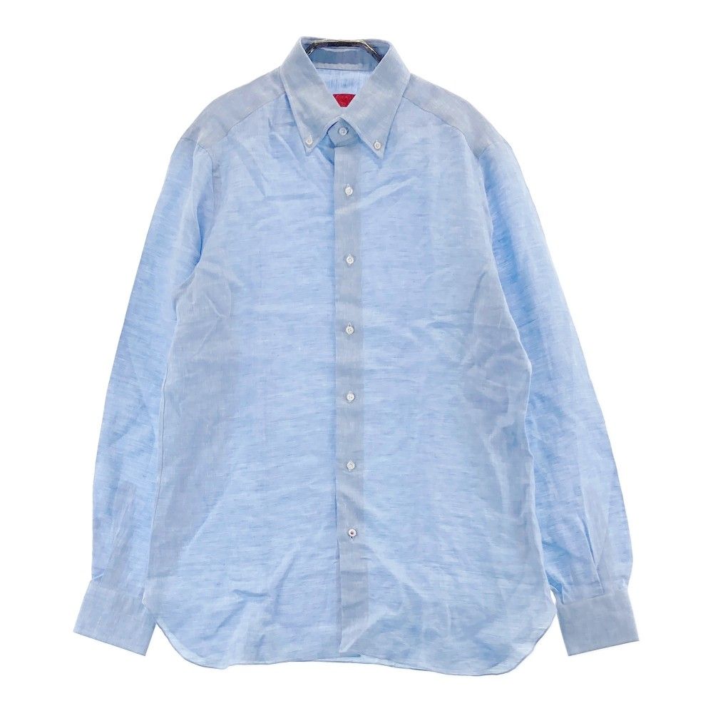 ISAIA イザイア  長袖シャツ 麻  ブルー系 41 [240101323627] メンズ