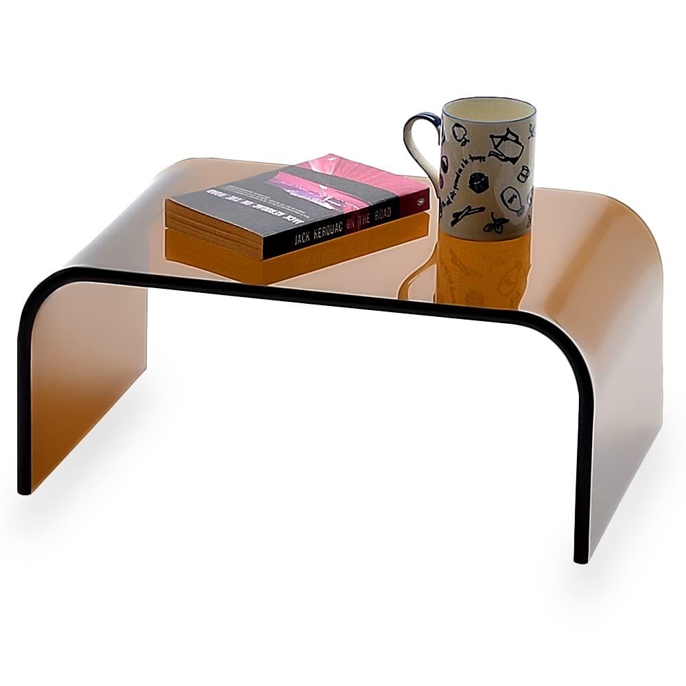 Kuai ローテーブル 全3色 3サイズ アクリル 透明 コーヒーテーブル センター テーブル 幅45cm Mサイズ クリアブラウン