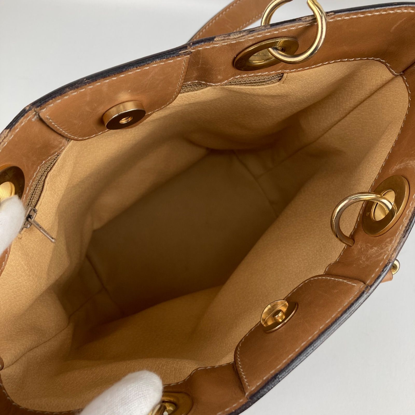 CELINE セリーヌ バケツ型 ショルダーバッグ トートバッグ ベージュ 