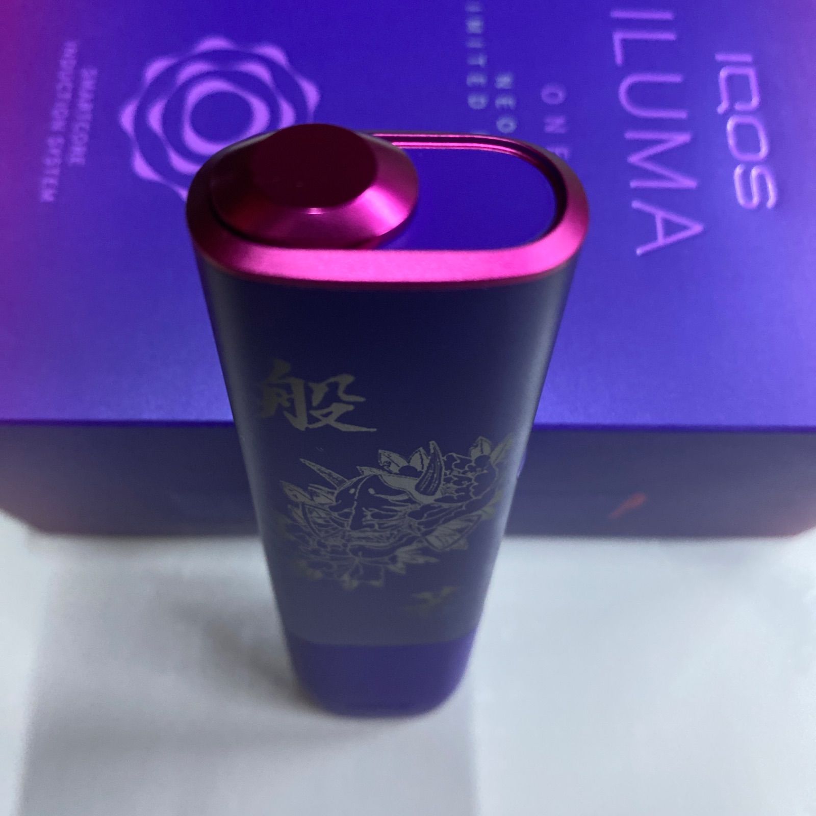 iQOS ILUMA ONE イルマワン 加工 花札 月見酒 花見酒 ネオン 紫メンズ ...