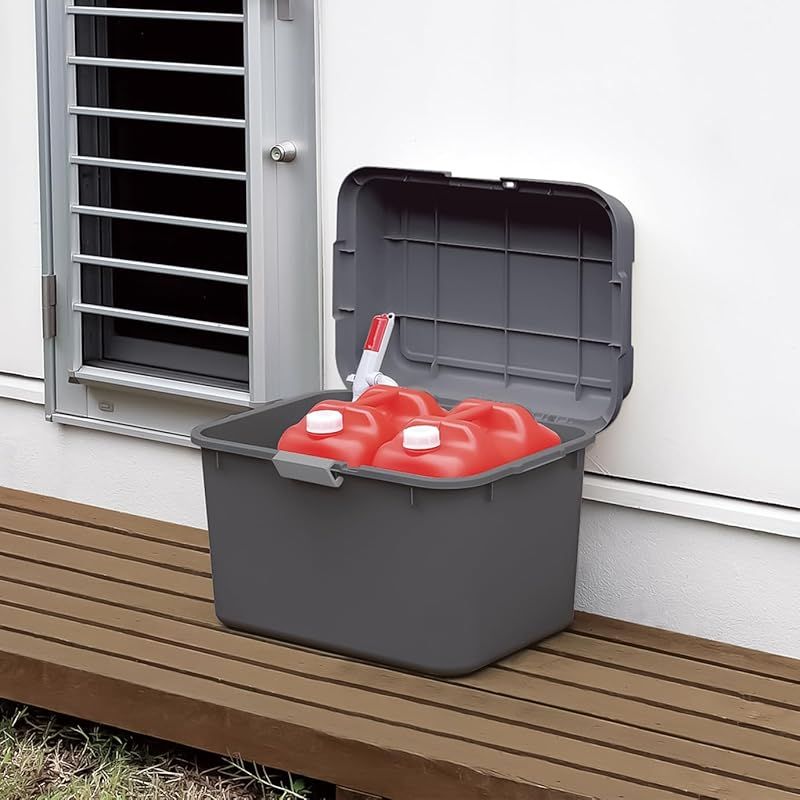 .co.jp JEJアステージ ホームボックス 日本製 家庭用 収納庫 アウトドア 室内収納 ダークグレー620 幅62×奥行44×高さ44.5cm ６コセット HRDEVELOPMENT_JP