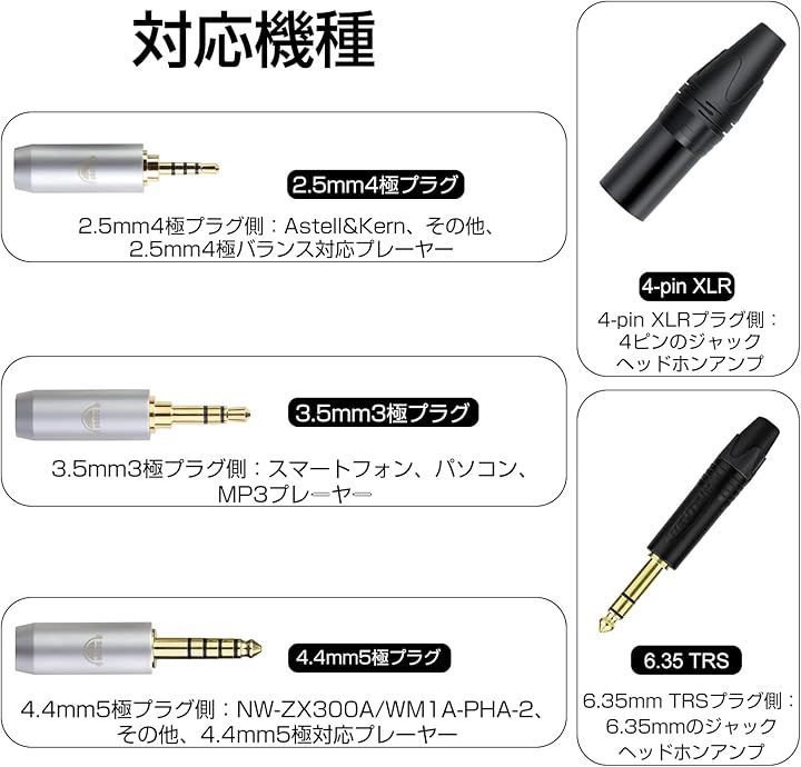 okcsc ZT8 リケーブル IPX LINUM BAX T2コネクタ イヤホンケーブル 8芯