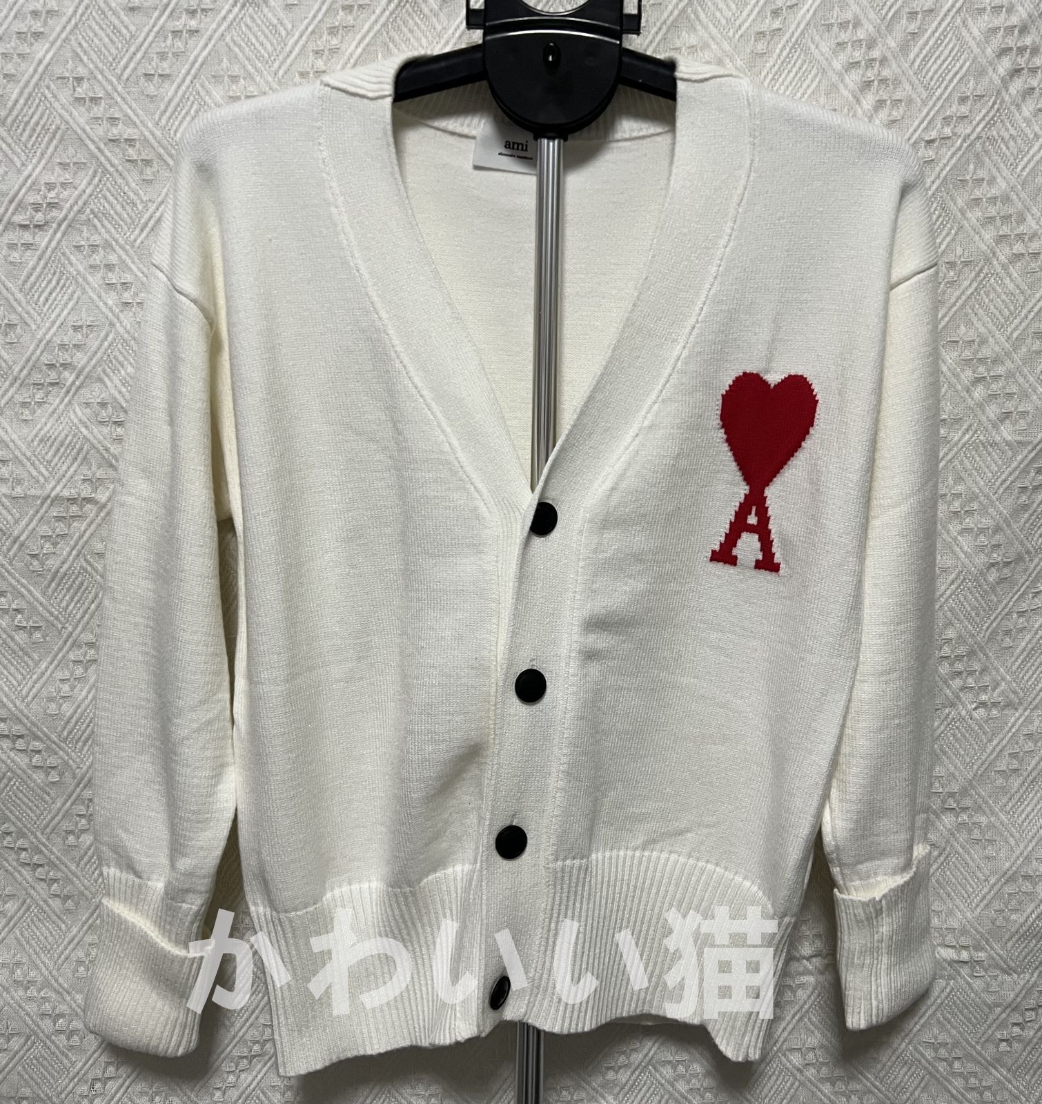 新品 Ami paris アミパリス ニットセーター カーディガン ホワイト 男女兼用 秋冬 レディース #M - メルカリ