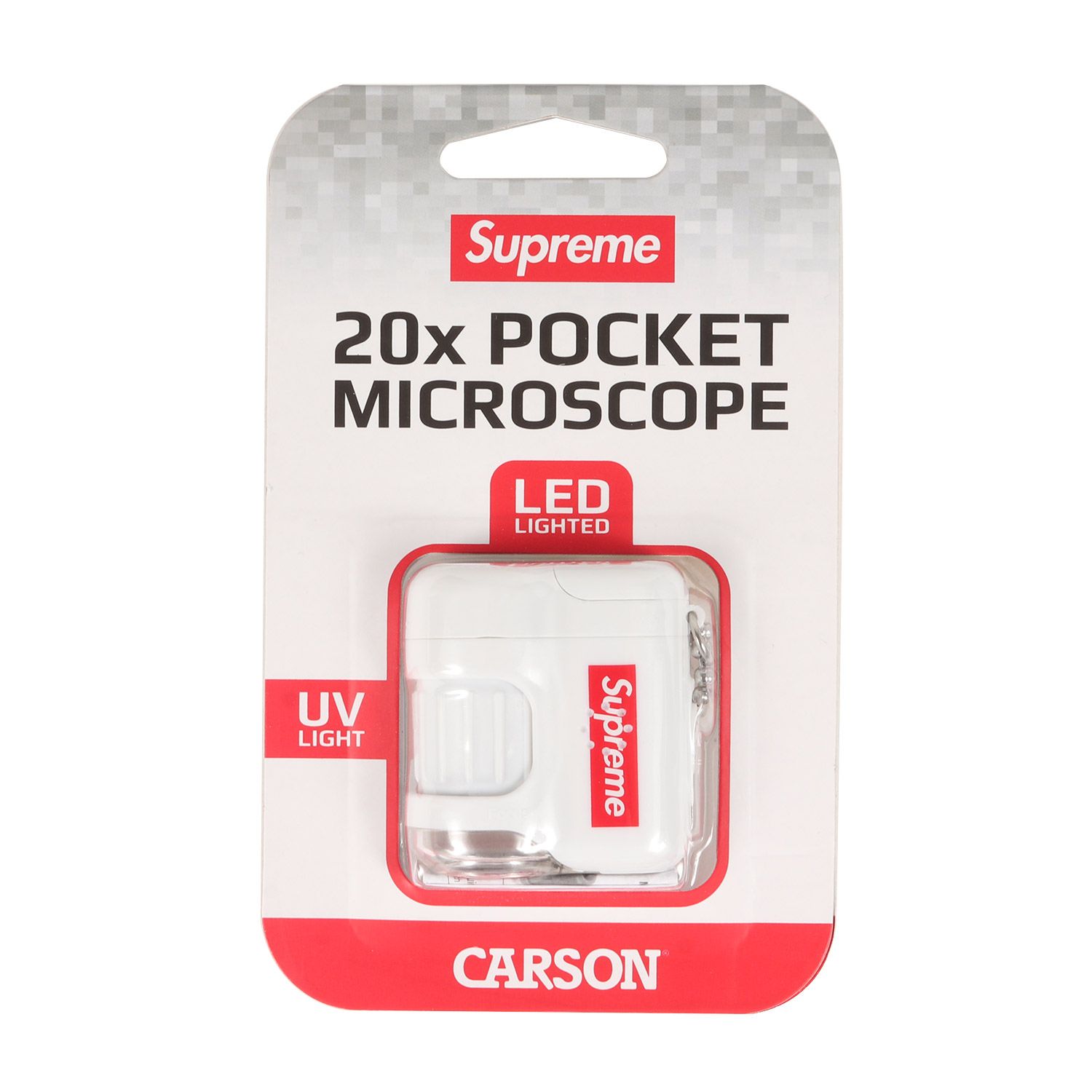 新品 Supreme シュプリーム 23SS CARSON カーソン マイクロスコープ キーチェーン Raymay Pocket Microscope Keychain ホワイト 白 ブランド アイテム 小物 雑貨