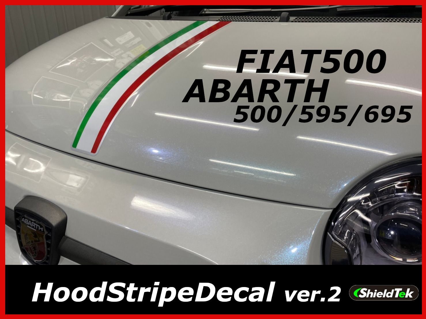 希少 アバルト レーシング イタリア ステッカー カーボン柄 500 595