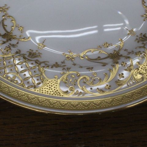 アンティークミントン 金彩 MINTON ミントン 金彩薔薇花綱文 カップ＆ソーサー アンティーク