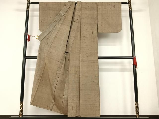 平和屋着物▽希少 ざざんざ織 伊兵衛織 単衣 正絹 逸品 AAAO9246np