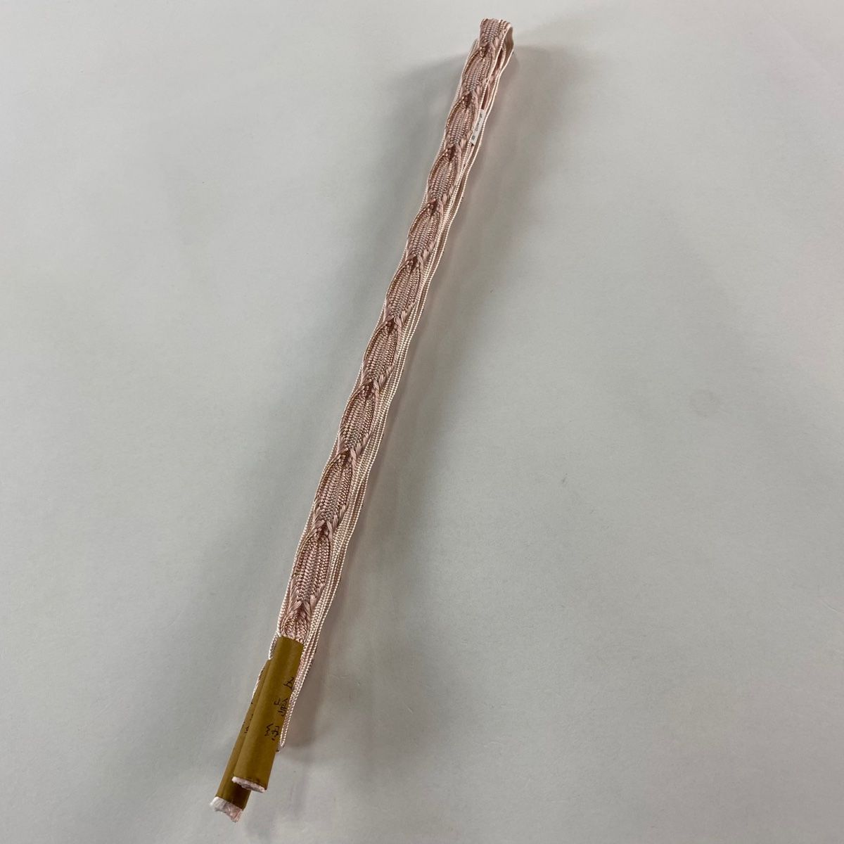 帯締め 無形文化財 五嶋紐 江戸組紐 幾何学 金糸 ピンク 正絹 和装小物