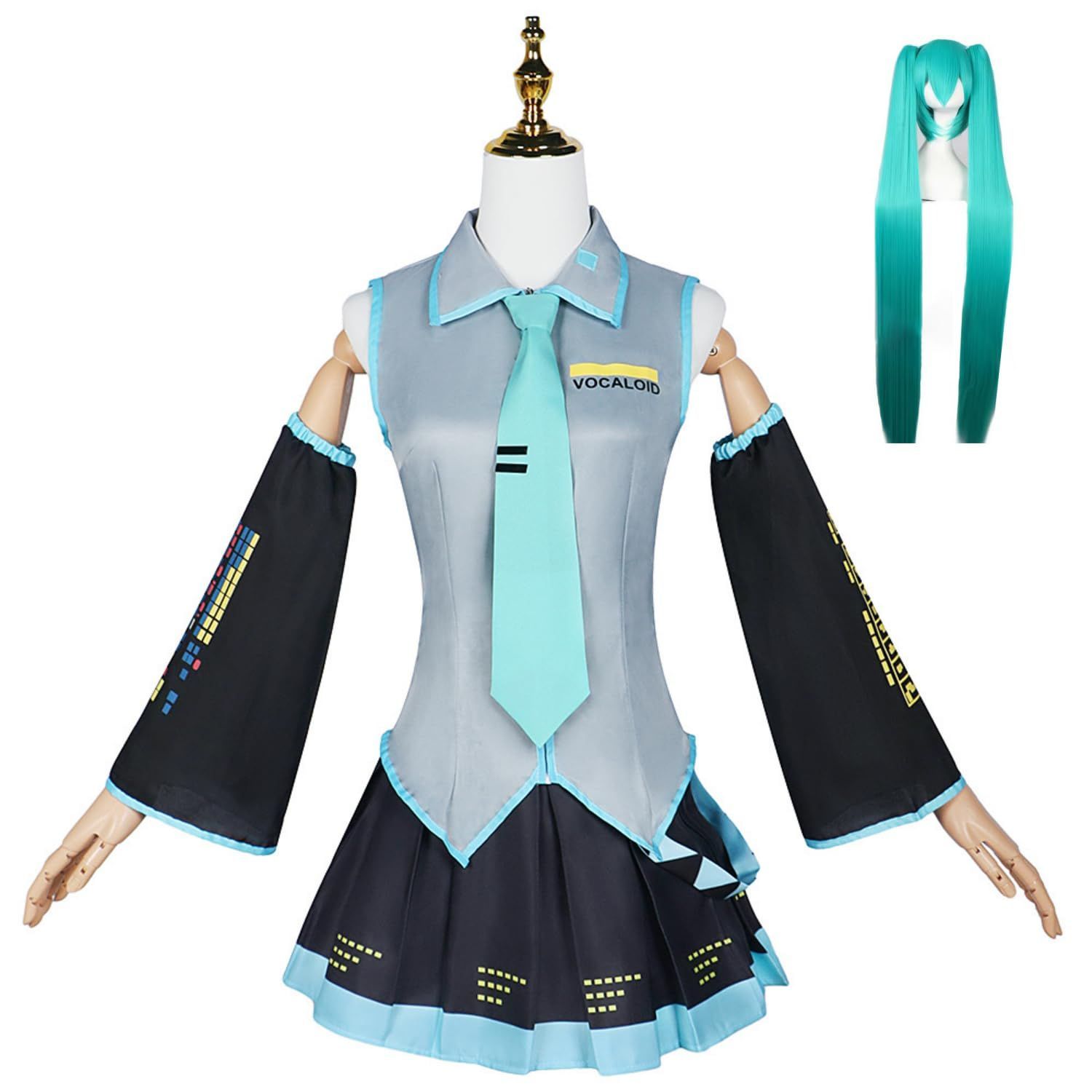 数量 変装 コスプレ ハロウィン クリスマス 仮装 Cosplay セット cosplay 制服 はつね ウィッグ付き 全セット コスプレ衣装 初音MIKU