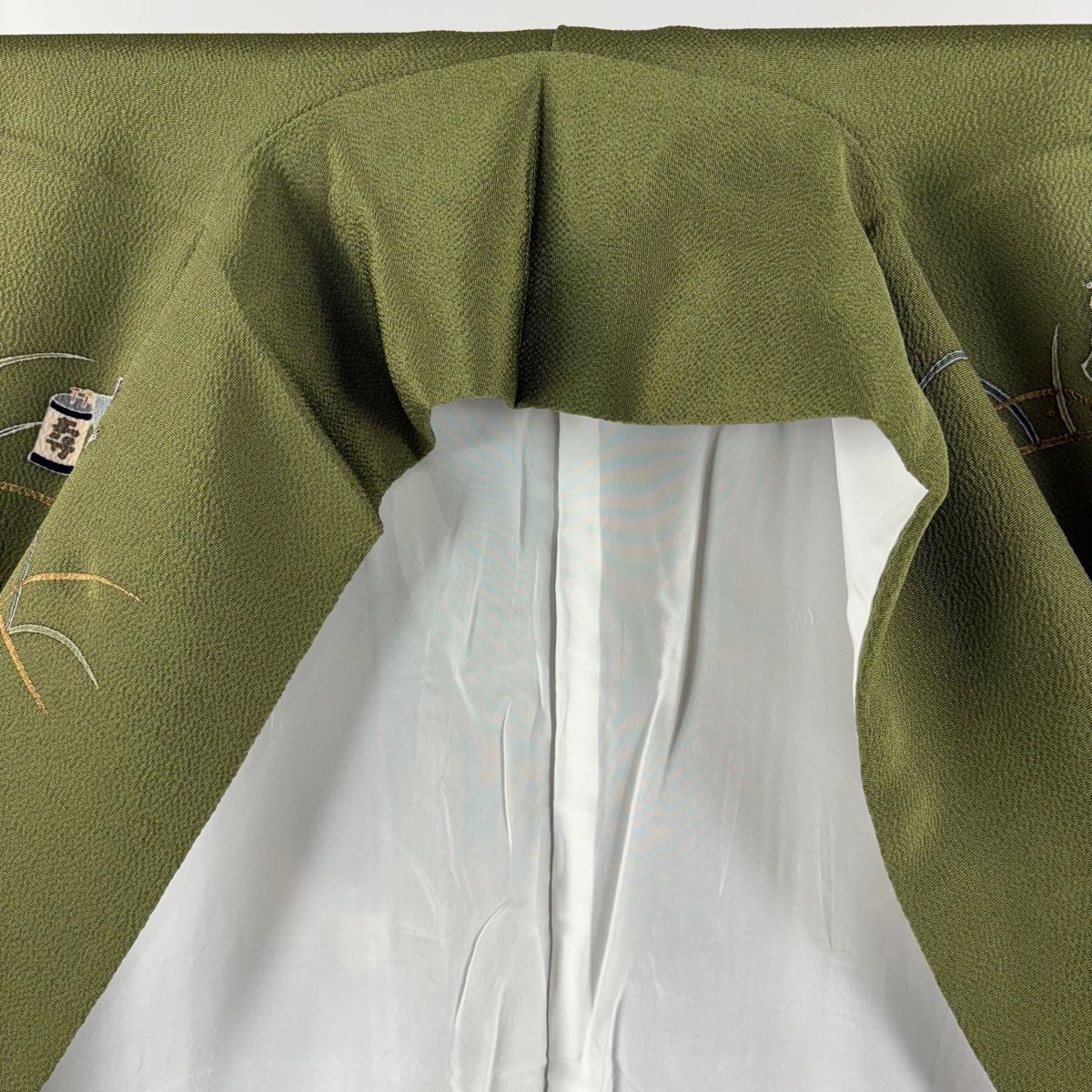 鶯色 正絹