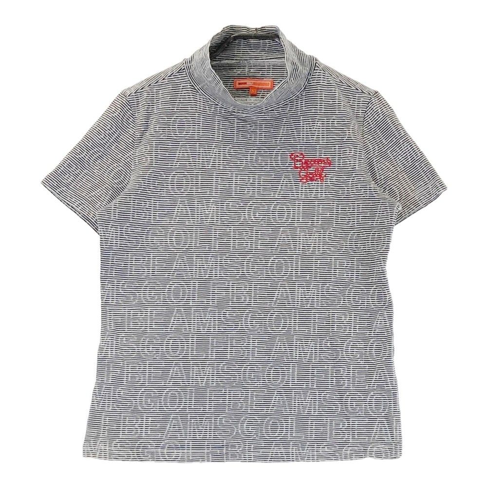 サイズ：L BEAMS GOLF ビームスゴルフ  ハイネック 半袖Tシャツ 総柄 オレンジ系 [240101445200] ゴルフウェア レディース ストスト サイズ：L BEAMS GOLF ビームスゴルフ ハイネック 半袖Tシャツ