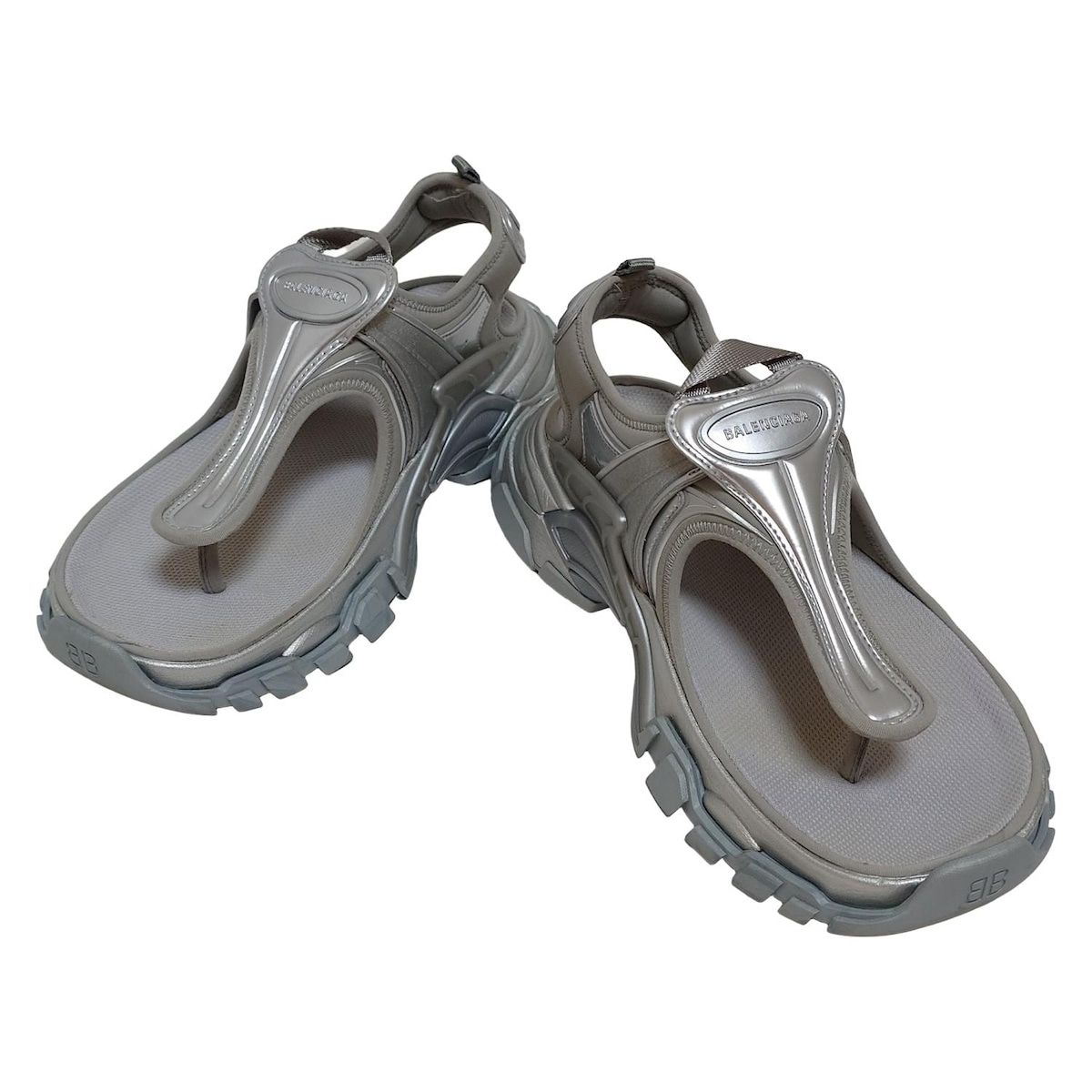 バレンシアガ サンダル 25 メンズ - ダークグレー×シルバー