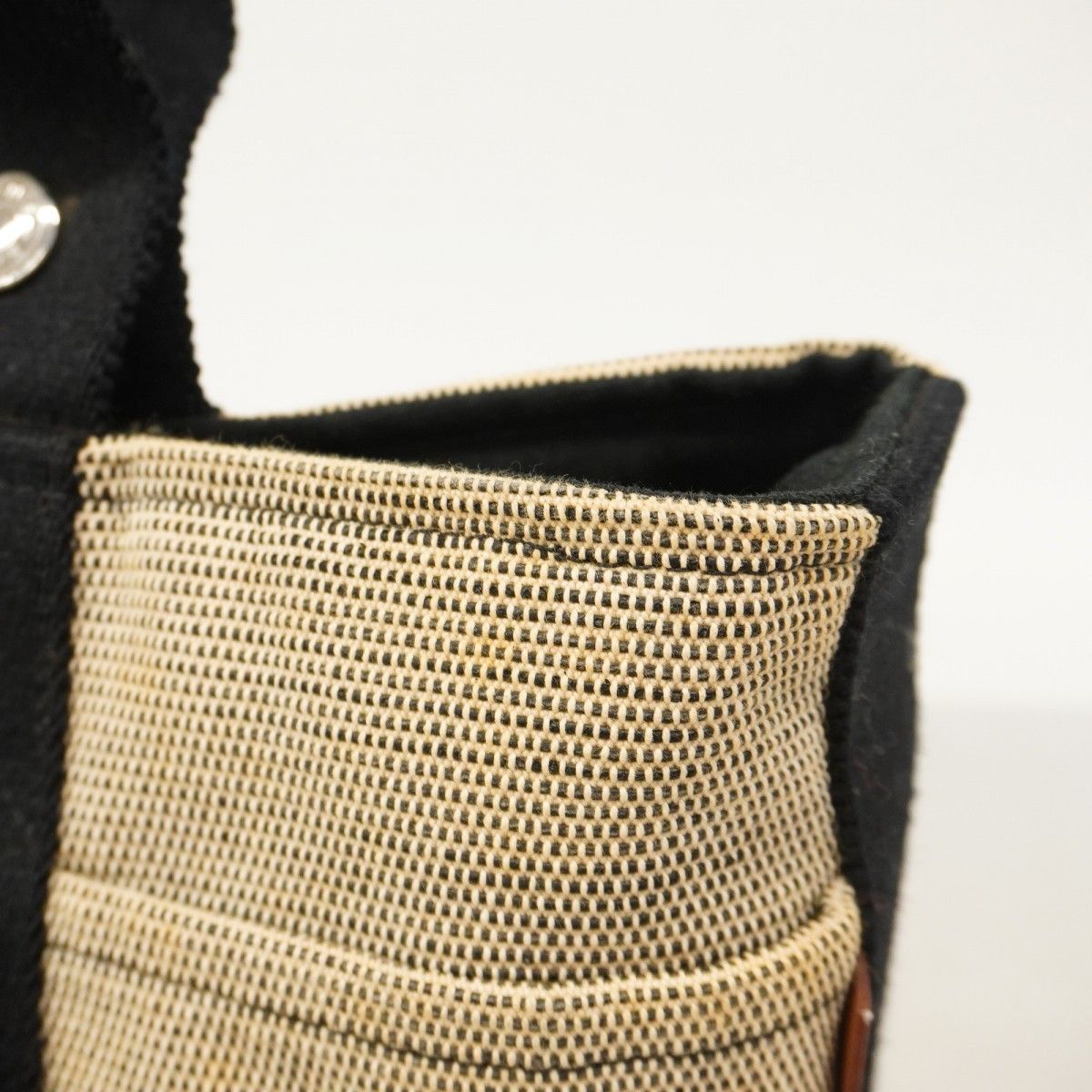 5gd5547-h】エルメス ハンドバッグ サクソーPM キャンバス ブラック  