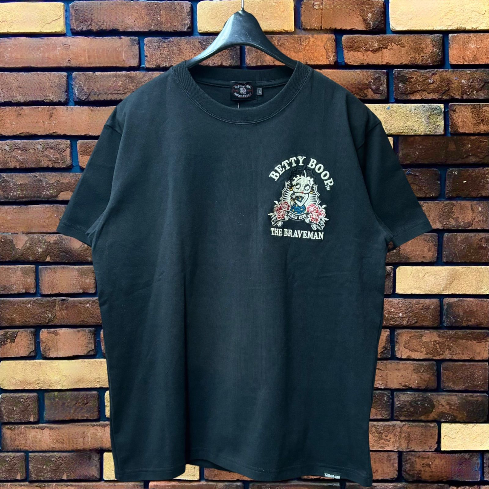 BETTY BOOP/ベティブープ 天竺半袖 Tシャツ マリア ローズ】BRAVE-MAN 