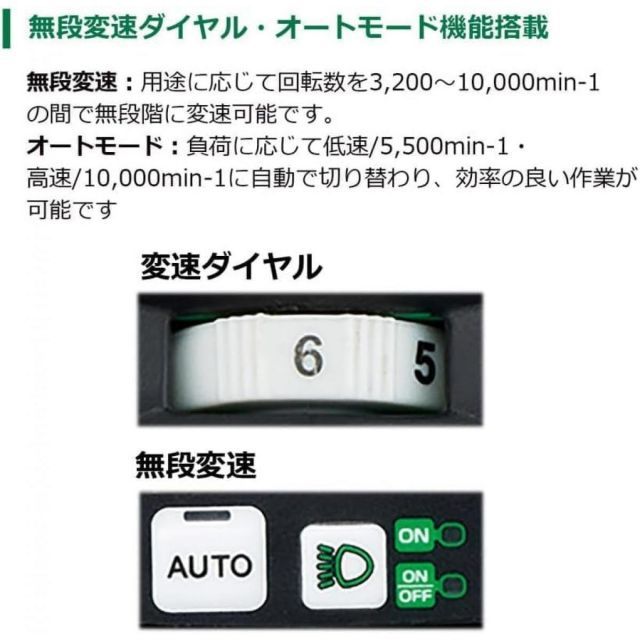 HiKOKI(ハイコーキ) 36V コードレスディスクグラインダ スライド