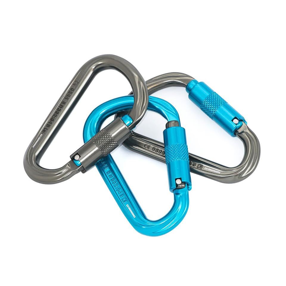 ISC HMS Karabiner 3-Pack Titanium|Turquoise カラビナ 3個パック チタン|ターコイズ