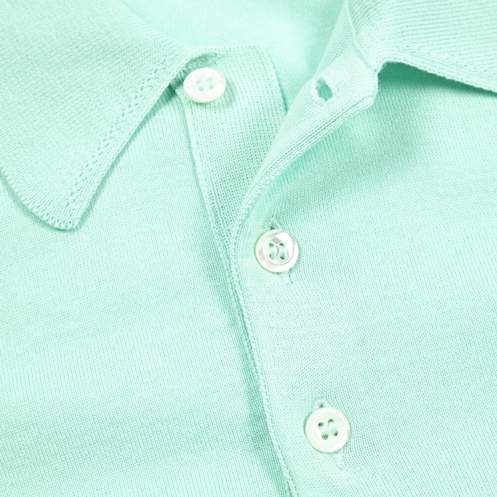 GRAN SASSO グランサッソ / コットン100% 半袖ニットポロシャツ ライト