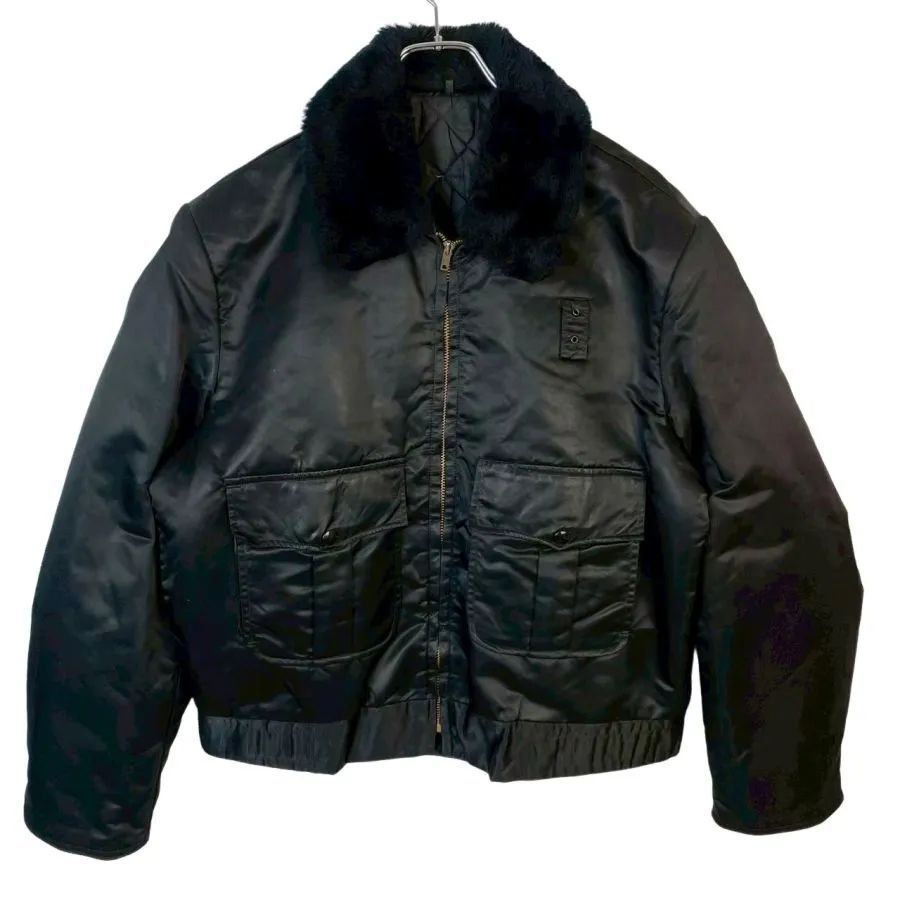 70’s unknownナイロンキルティングジャケット ブルゾン ヴィンテージ 60〜70年代 UNKNOWN ナイロンキルティングジャケット メンズM相当 古着