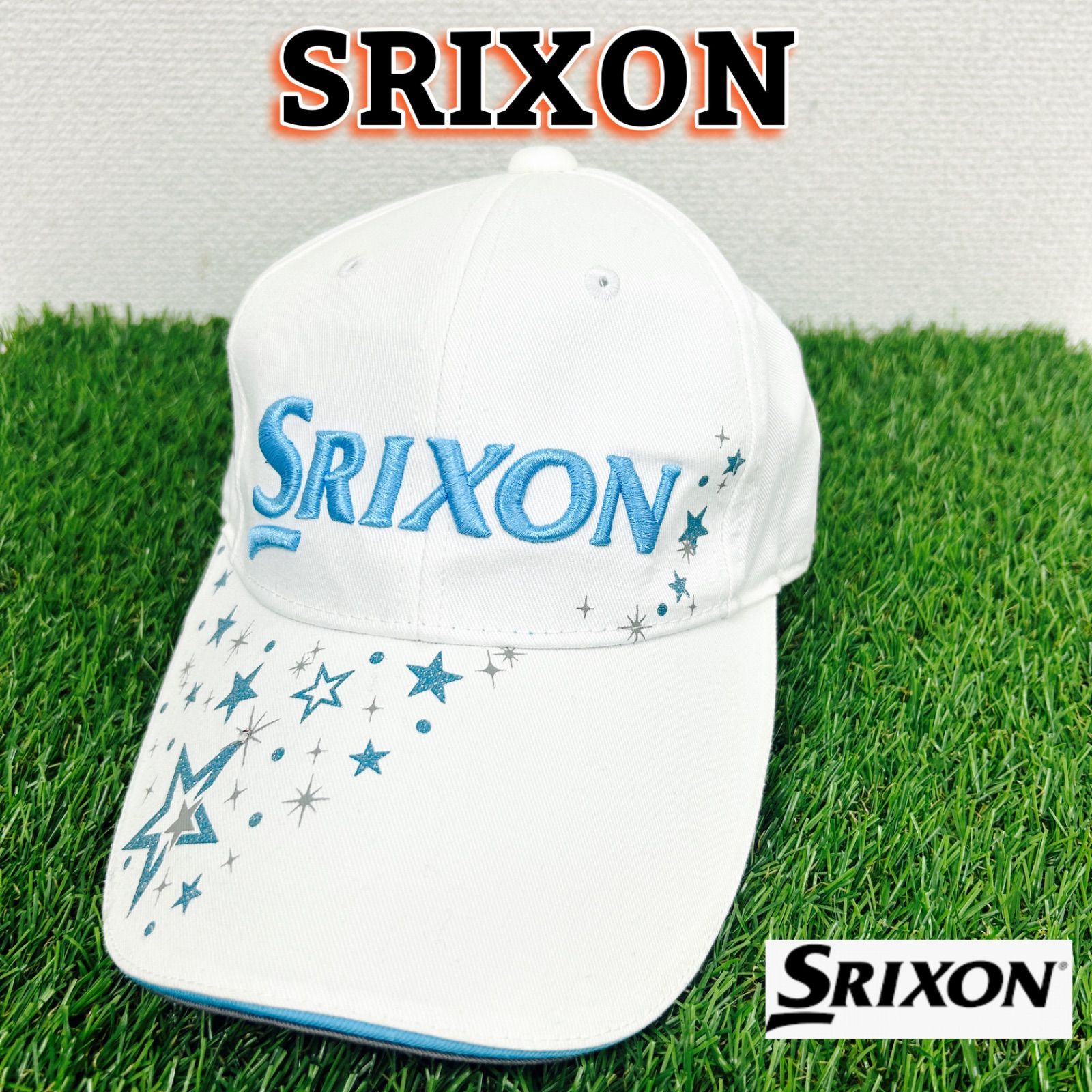 美品】SRIXON スリクソン ゴルフキャップ 帽子 ホワイト ゴルフウェア