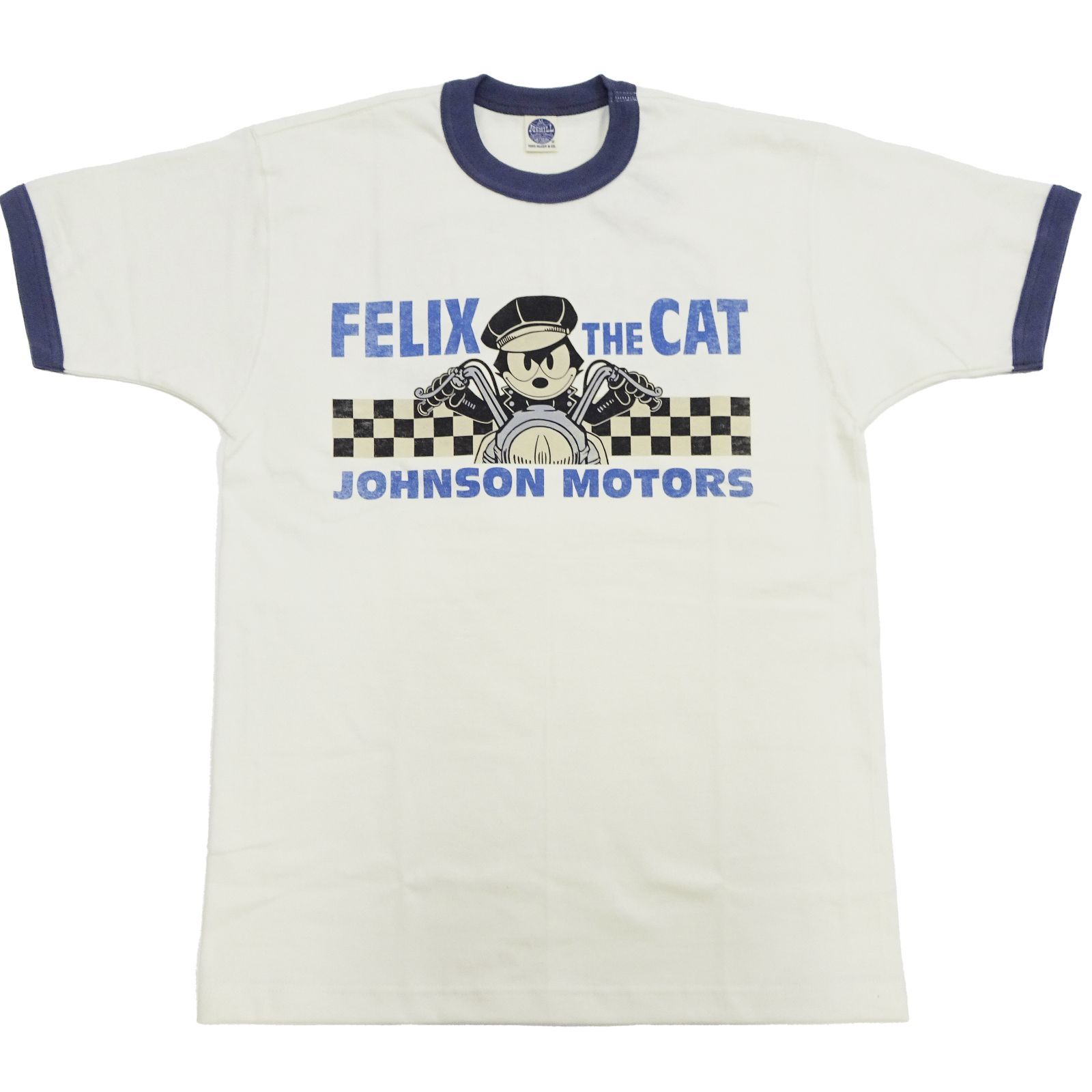 TMC2438 トイズマッコイ フィリックス Tシャツ Toys McCoy JOHNSON MOTORS ジョンソンモータース FELIX THE CAT 半袖Tシャツ ホワイト 新品 アメカジショップ