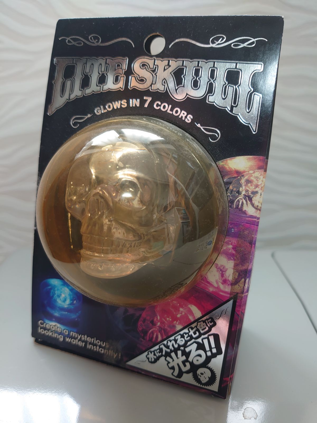 上品な 新品 未使用 光るガイコツ ライトスカル １２個入り 水に入れると七色に光る ドクロ 光る氷 置物 Lavacanegra Com Mx Lavacanegra Com Mx