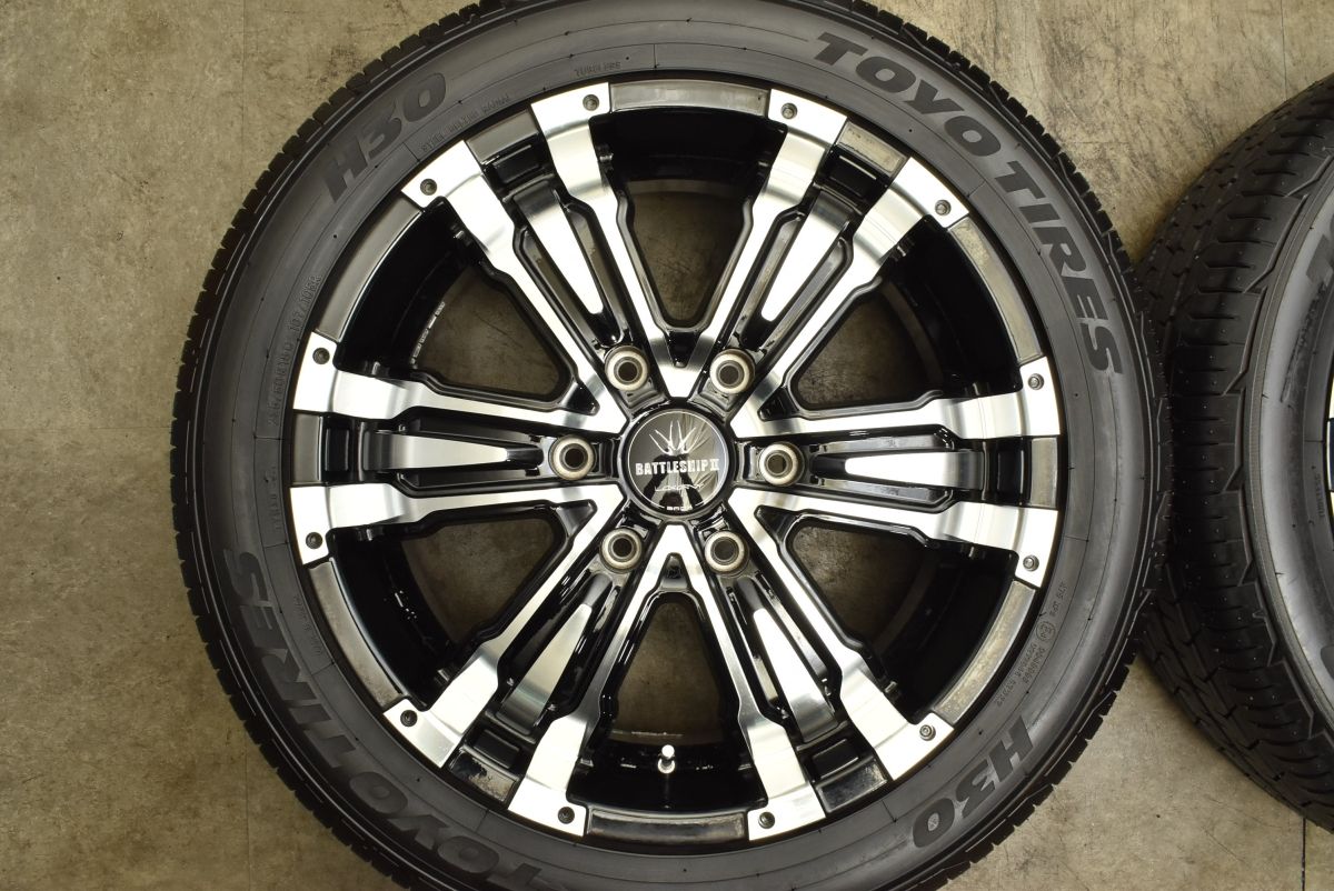 製 バリ溝 ロクサーニ バトルシップII 18in 7J 38 PCD139.7 トーヨー H30 225 50R18C ハイエース レジアスエース カスタム用に FFCRYSTALESIA_COM
