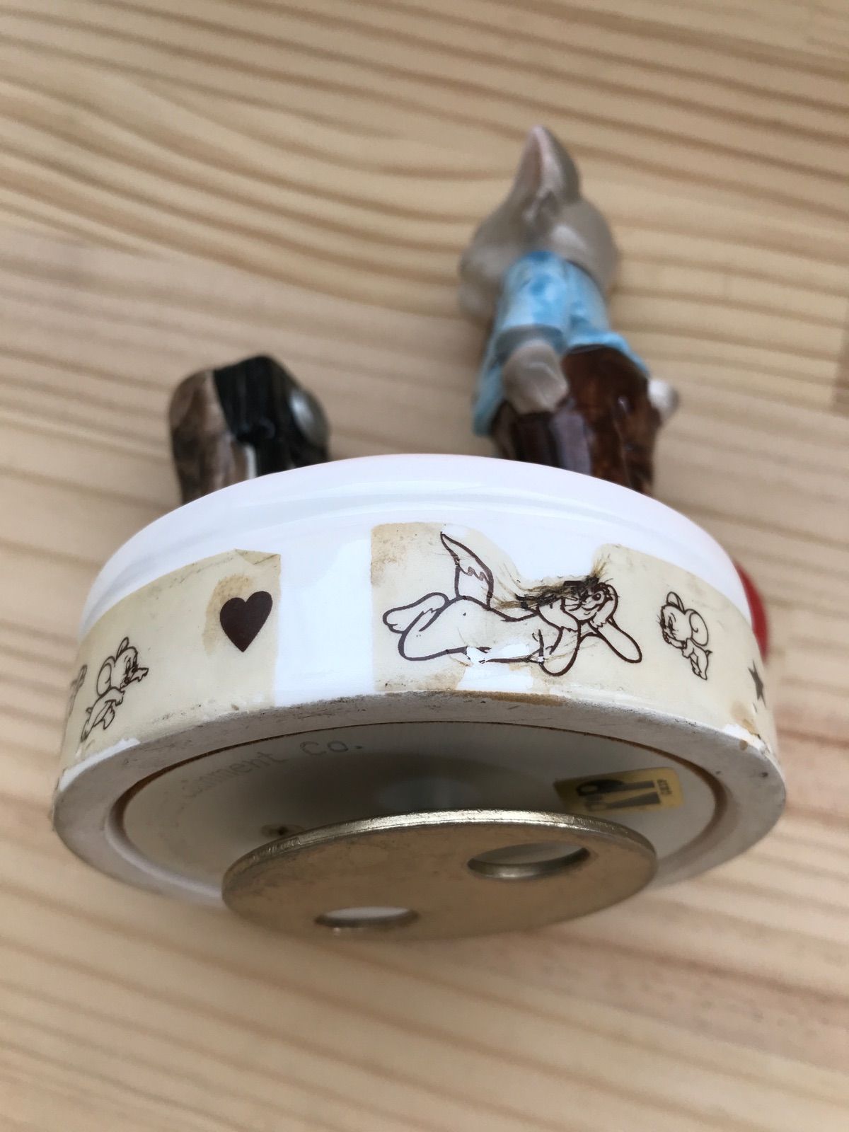 トムとジェリー ペアー(L)ハイ・ポーズ オルゴール 曲名メモリー 陶磁器製