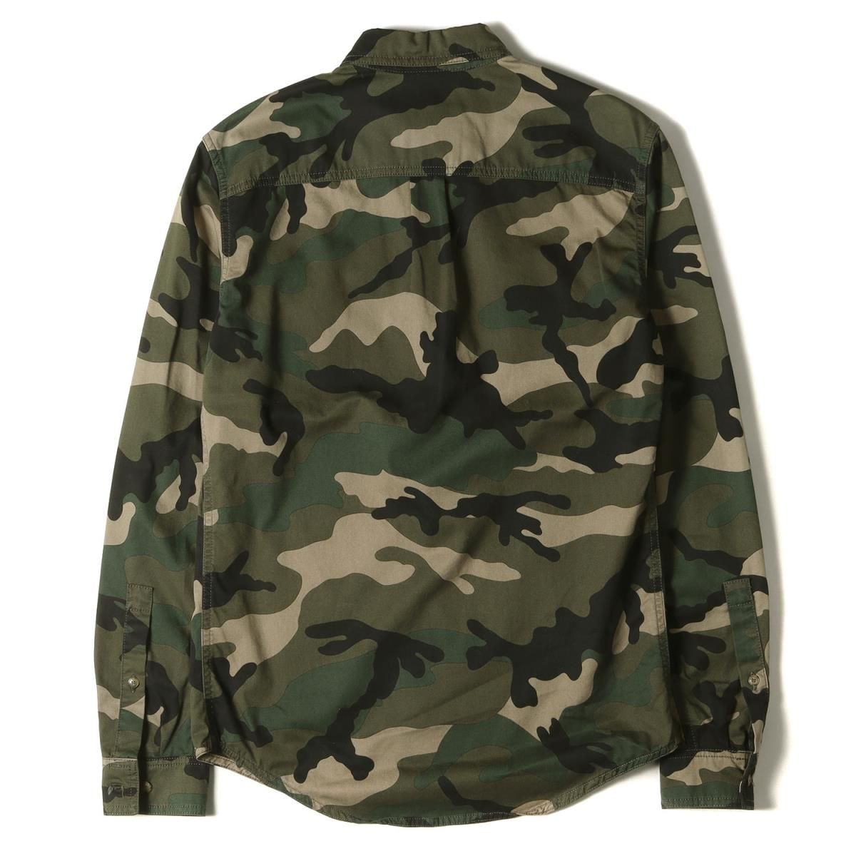 VALENTINO ヴァレンティノ シャツ BDシャツ グリーンカモ 迷彩 44 VALENTINO - VALENTINO ヴァレンティノ シャツ BDシャツ