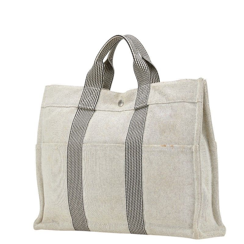 エルメス ニューフールトゥ トートMM ライトグレー トワルアッシュ