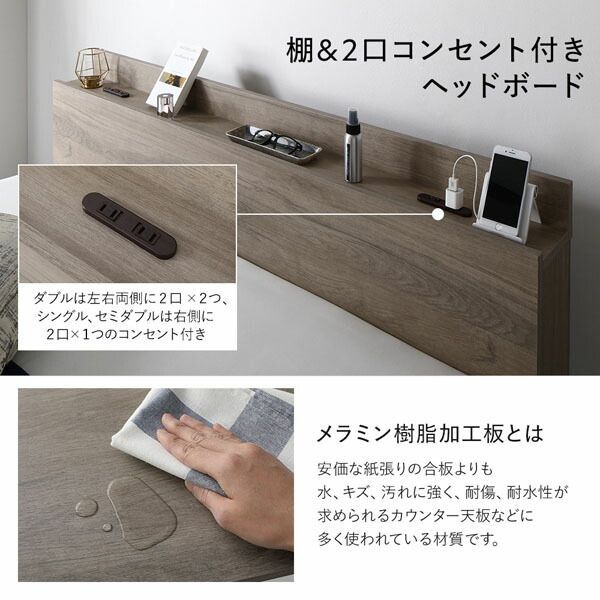 2層ポケットコイルマットレス付き